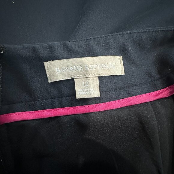 Banana Republic Black Suit Pencil Skirt Size 12 - Picture 7 of 9